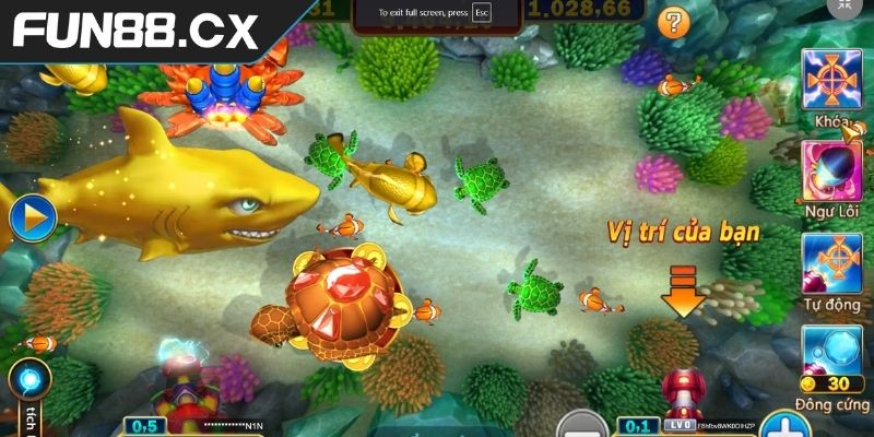 Nhập môn bắn cá Jackpot FUN88 hướng dẫn chi tiết
