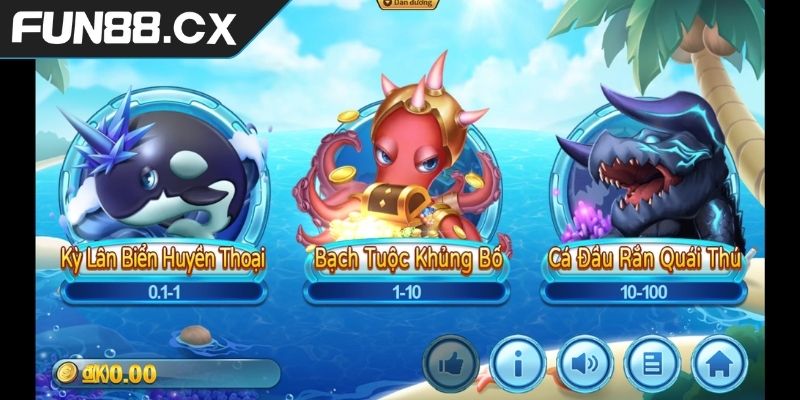 Thiết lập mức cược bắn cá vui vẻ FUN88